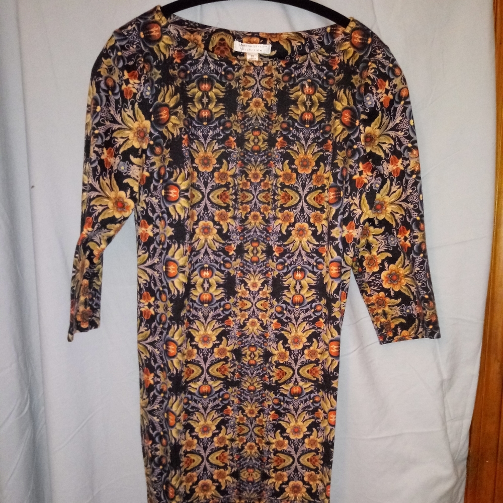 London Style Floral Knee Length Dress
